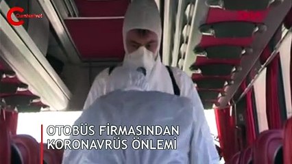Otobüs firmasından koronavirüs önlemi