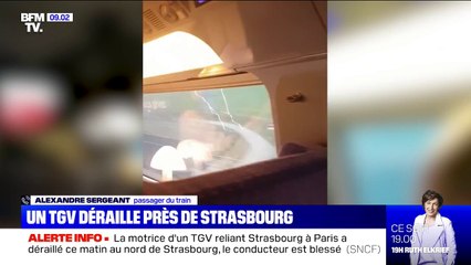 Déraillement d'un TGV: un passager raconte, "on a senti un impact, sans heurter quelque chose"; "le train s'est couché sur le côté"