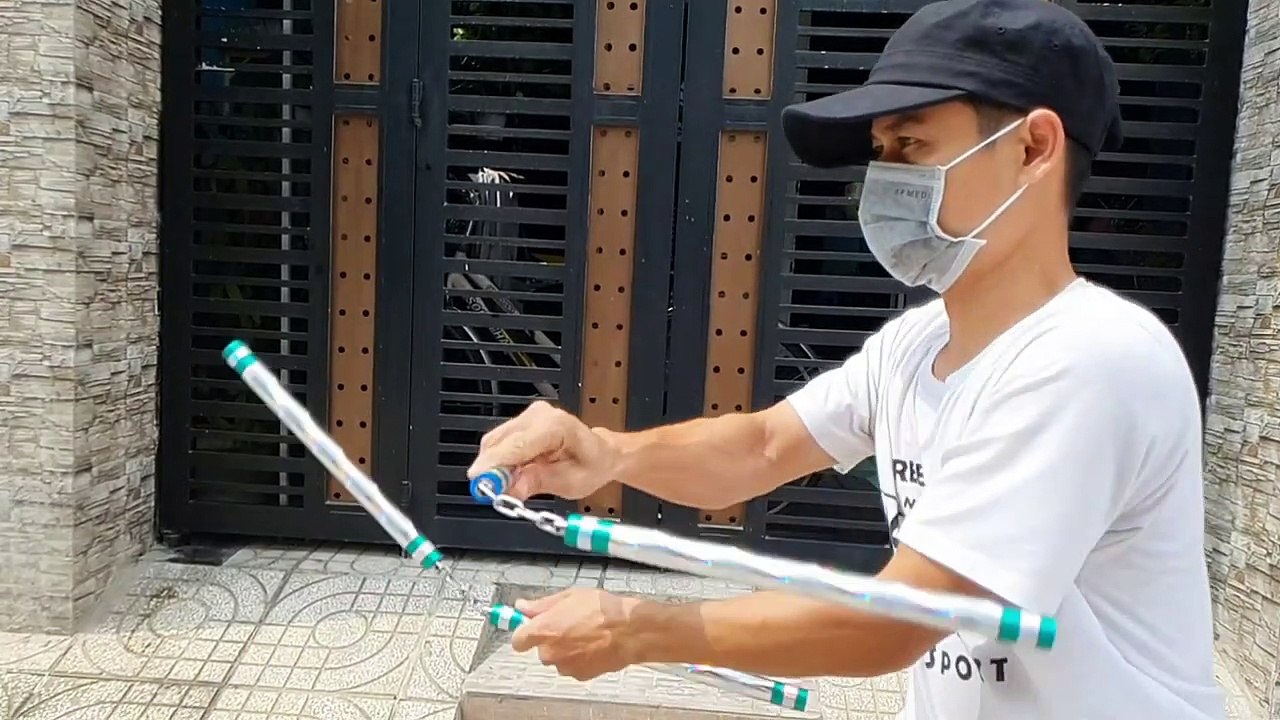CÔN NHỊ KHÚC NHỰA, ĐẦU XOAY 360 tại #KANSHOP. #Nunchaku 2020