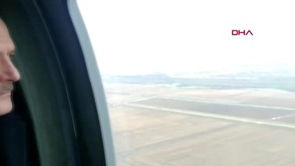 Edirne süleyman soylu edirne'de sınırda göçmen geçişlerine ilişkin helikopterden inceleme yaptı...