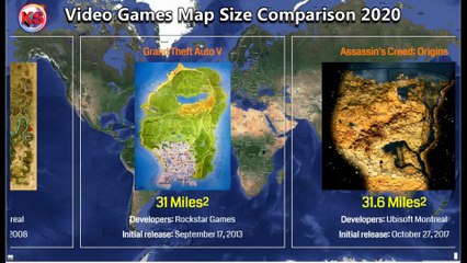 Video Games Map Size Comparison 2020