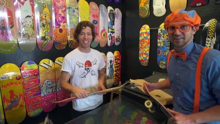 Blippi Learns about Skateboarding with Shaun White - Outdoor Activities for Kids