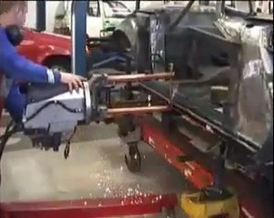 Mercedes Benz W119 restoration on a Celette frame machine