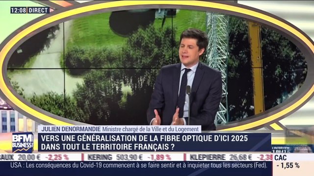Julien Denormandie (Ministre de la Ville et du Logement): Vers une généralisation de la fibre optique d'ici 2025 dans tout le territoire français ? - 05/03