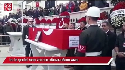 İdlib şehidi Elazığ’da son yolculuğuna uğurlandı