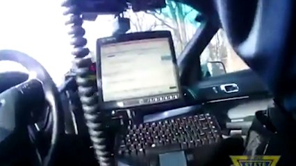 Driver pulled from burning truck seconds before cab explodes