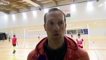 Olivier Conte coach de Vitrolles Sport Volley avant le début des play-downs