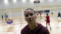Aurélie Ernu libéro de Vitrolles Sport Volley avant le début des play-downs