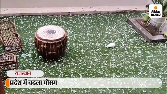 राजस्थान में कई जगहों पर ओलावृष्टि, जयपुर में 40 मिनट तक गिरे ओले; खेतों में तैयार फसल हुई तबाह