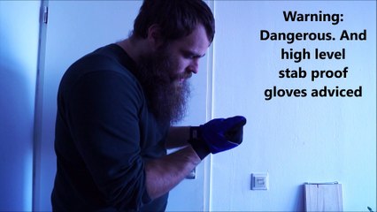 Human nail gun training and human nail gun prestations