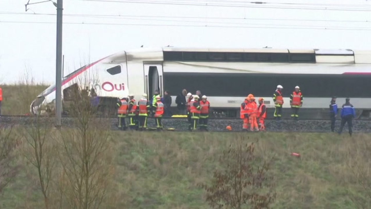 High-speed train derailed by landslide in France, injures 22