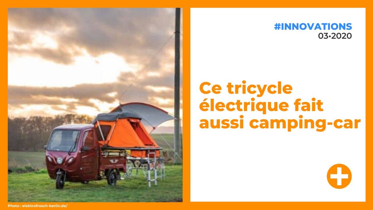 Ce tricycle électrique fait aussi camping-car