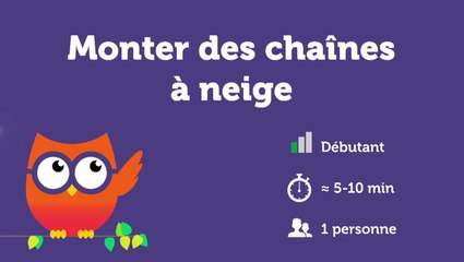 Monter des chaînes à neige