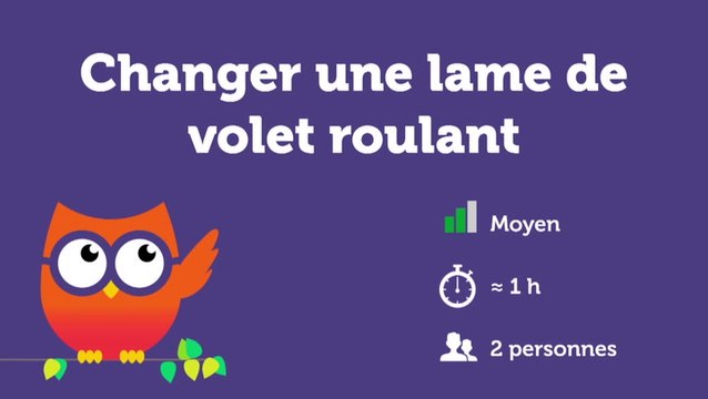 Changer une lame de volet roulant