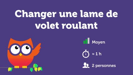 Changer une lame de volet roulant