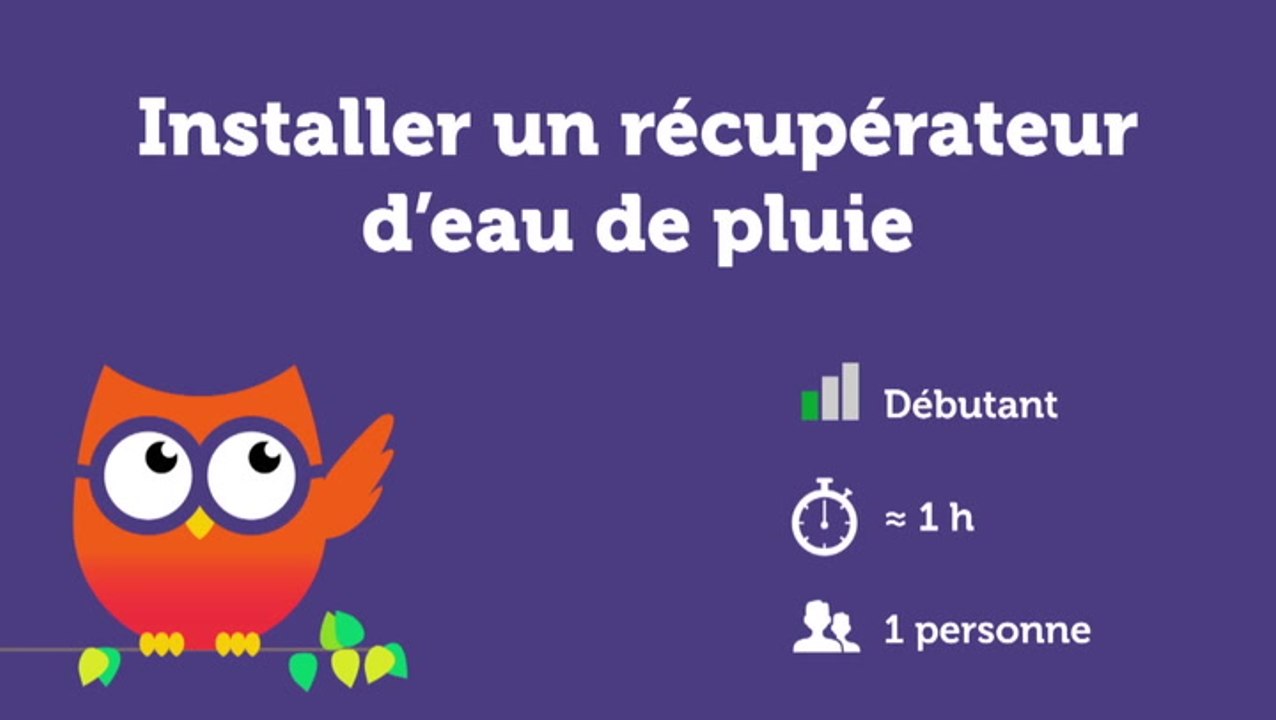 Installer un récupérateur d'eau de pluie