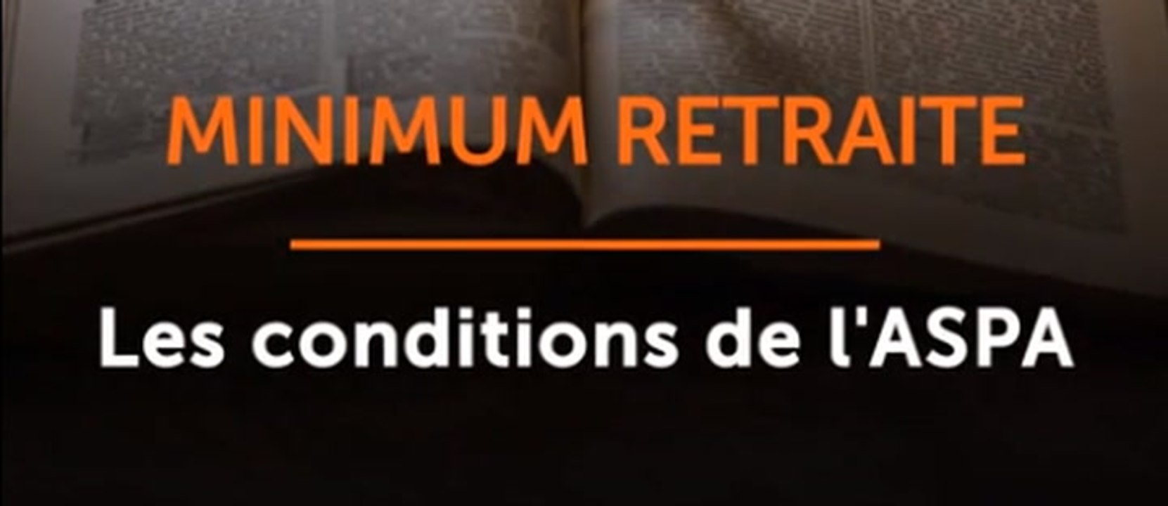 Minimum retraite - ASPA