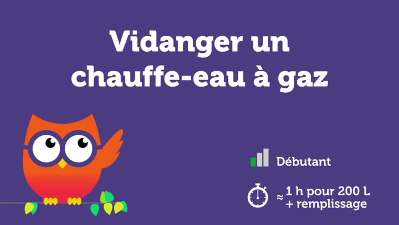 Vidanger un chauffe-eau à gaz