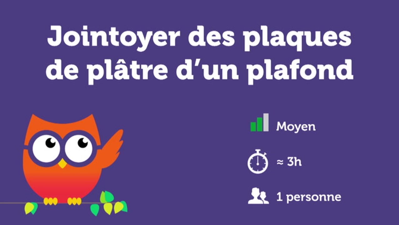 Jointoyer les plaques de plâtre d'un plafond