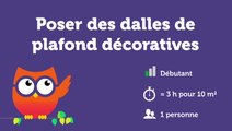 Poser des dalles de plafond décoratives