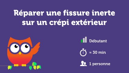 Réparer une fissure inerte sur un crépi extérieur