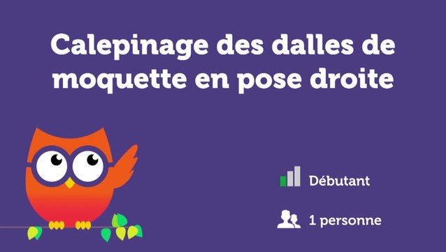 Calepinage des dalles de moquette en pose droite