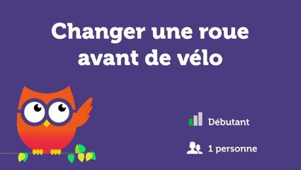 Changer une roue avant de vélo