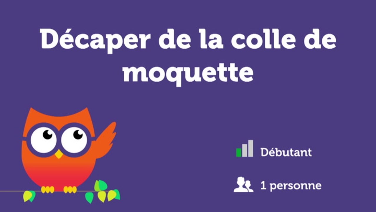 Décaper de la colle d'une moquette
