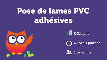 Pose de lames PVC adhésives