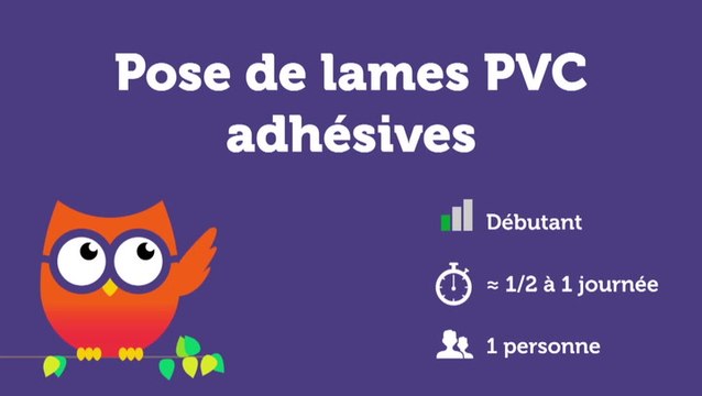 Pose de lames PVC adhésives