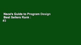 Nsca's Guide to Program Design  Best Sellers Rank : #3