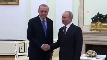 Erdoğan - Putin görüşmesinde dikkat çeken görüntü