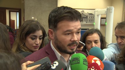 Rufián no ve "esperanzas" en la comisión sobre Juan Carlos I