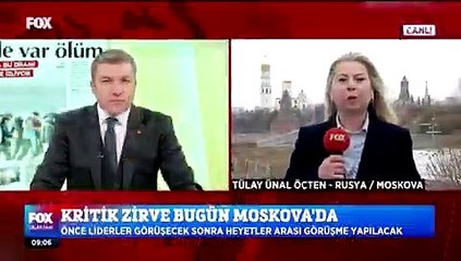 Moskova'da Kremlin yakınlarında canlı yayın yapan FOX Haber Ankara Temsilcisi Tülay Ünal Öçten'e Rus polisi engel oldu.