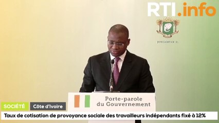 Le taux de cotisation de prévoyance sociale des travailleurs indépendants à la CNPS est fixé à à 12 %