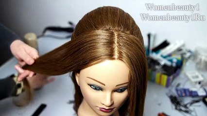 Bridal up do. Wedding hairstyle for medium long hair 2020.