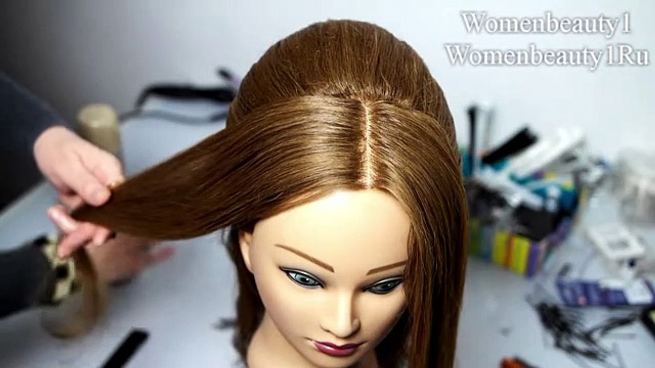 Bridal up do. Wedding hairstyle for medium long hair 2020.