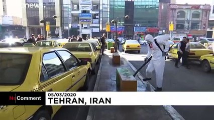 Скачать видео: Tehran disinfects streets to protect against COVID-19 coronavirus