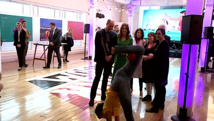 Prince William shows off juggling skills