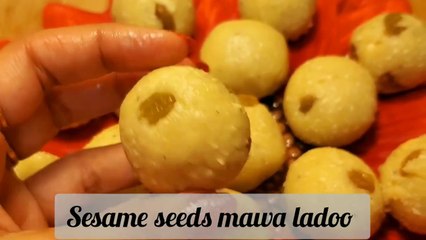 Скачать видео: मकर संक्राति स्पेशल तिल मावा लड्डू | mawa til ke ladoo recipe in Hindi-til laddu