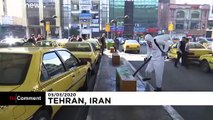 İran'ın başkenti Tahran'daki taksi ve otobüslerde 'koronavirüs temizliği'