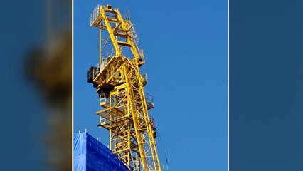 부천 옥길동 공사장서 타워크레인 꺾여...다친 사람 없어 / YTN