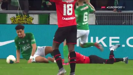 Saliba piégé par Raphinha : l'ouverture du score rennaise de Niang sur penalty