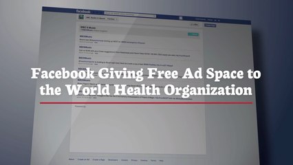 Facebook Supports The World Health Organization