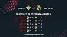 Previa partido entre Real Betis y Real Madrid Jornada 27 Primera División