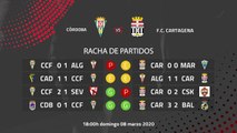 Previa partido entre Córdoba y F.C. Cartagena Jornada 28 Segunda División B