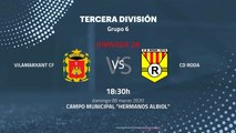 Previa partido entre Vilamarxant CF y CD Roda Jornada 28 Tercera División