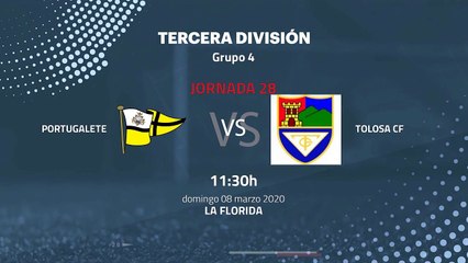 Previa partido entre Portugalete y Tolosa CF Jornada 28 Tercera División