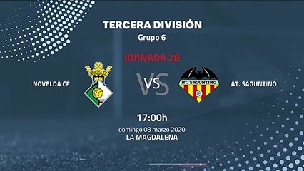Previa partido entre Novelda CF y At. Saguntino Jornada 28 Tercera División