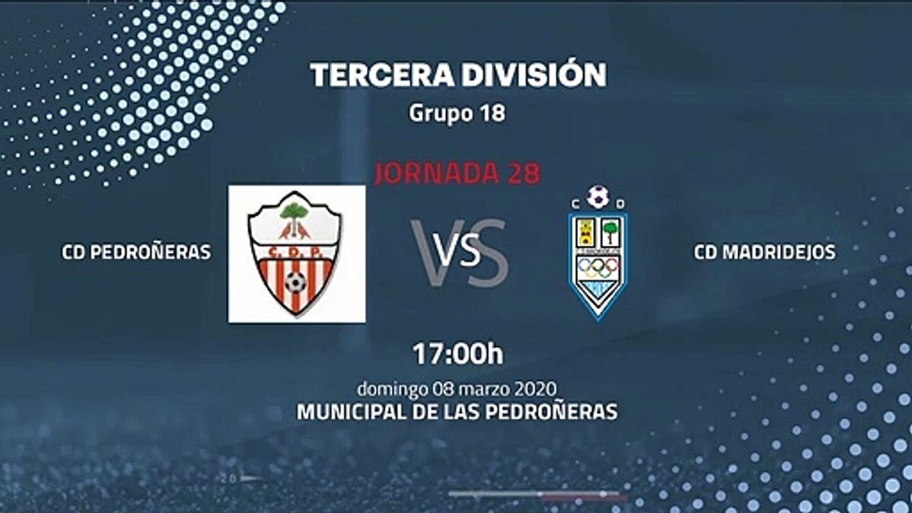 Previa partido entre CD Pedroñeras y CD Madridejos Jornada 28 Tercera División